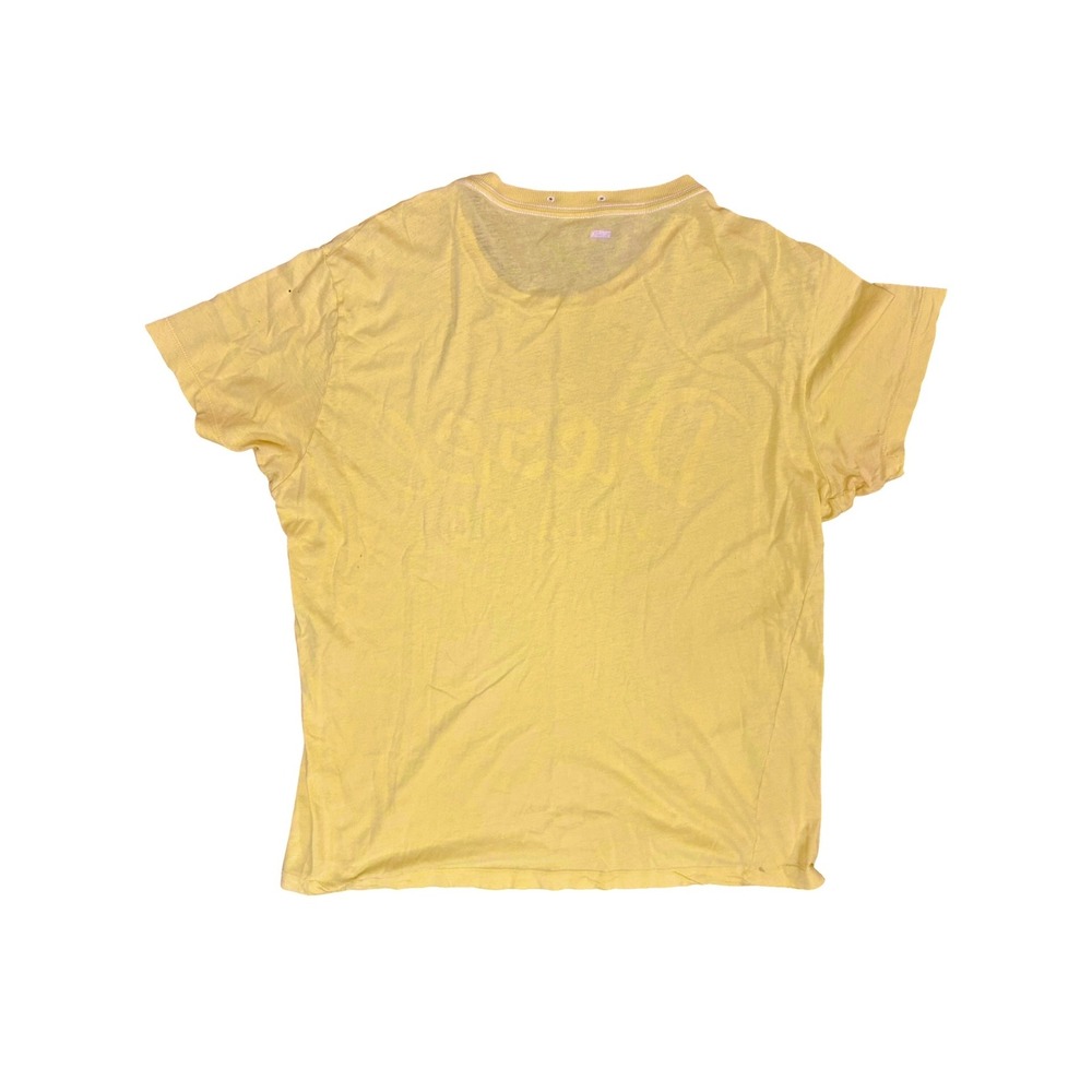 Diesel Villa M.O. Graphic T-Shirt Yellow Cotton Crewneck Short Sleeve Large - Picture 2 of 9